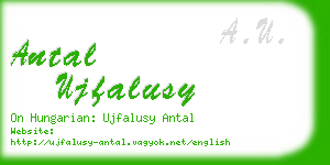antal ujfalusy business card